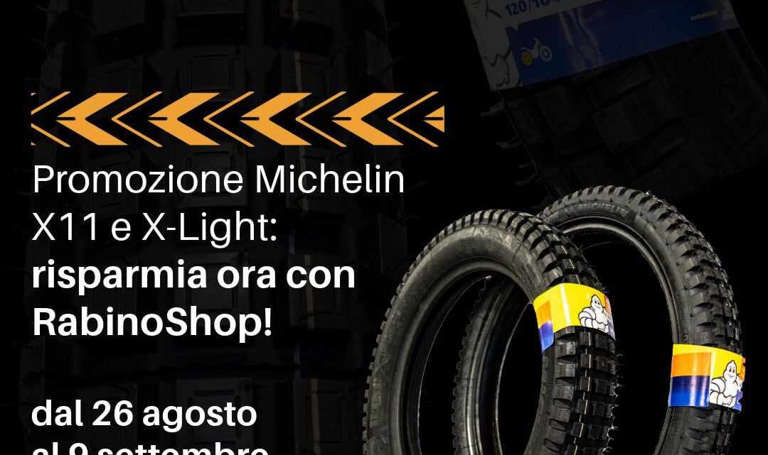 Dal 26 Agosto al 9 Settembre gomme Michelin a 169 euro da Rabino Shop